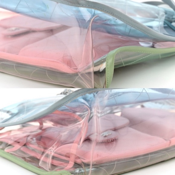 💎✨ GORGEOUS ✨💎 RUNWAY CHANEL CLEAR TOTE COCO SPLASH - Picture 8 of 14
